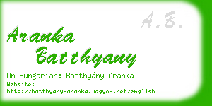 aranka batthyany business card